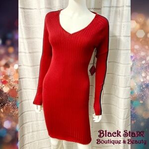 Yoki sport knit sweater dress. Red. Sz Md